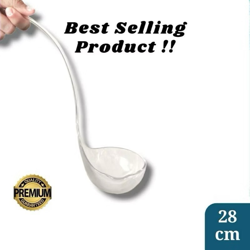 Centong soup centong bening centong akrilik sendok minuman dingin acrylic panjang estetik sendok min