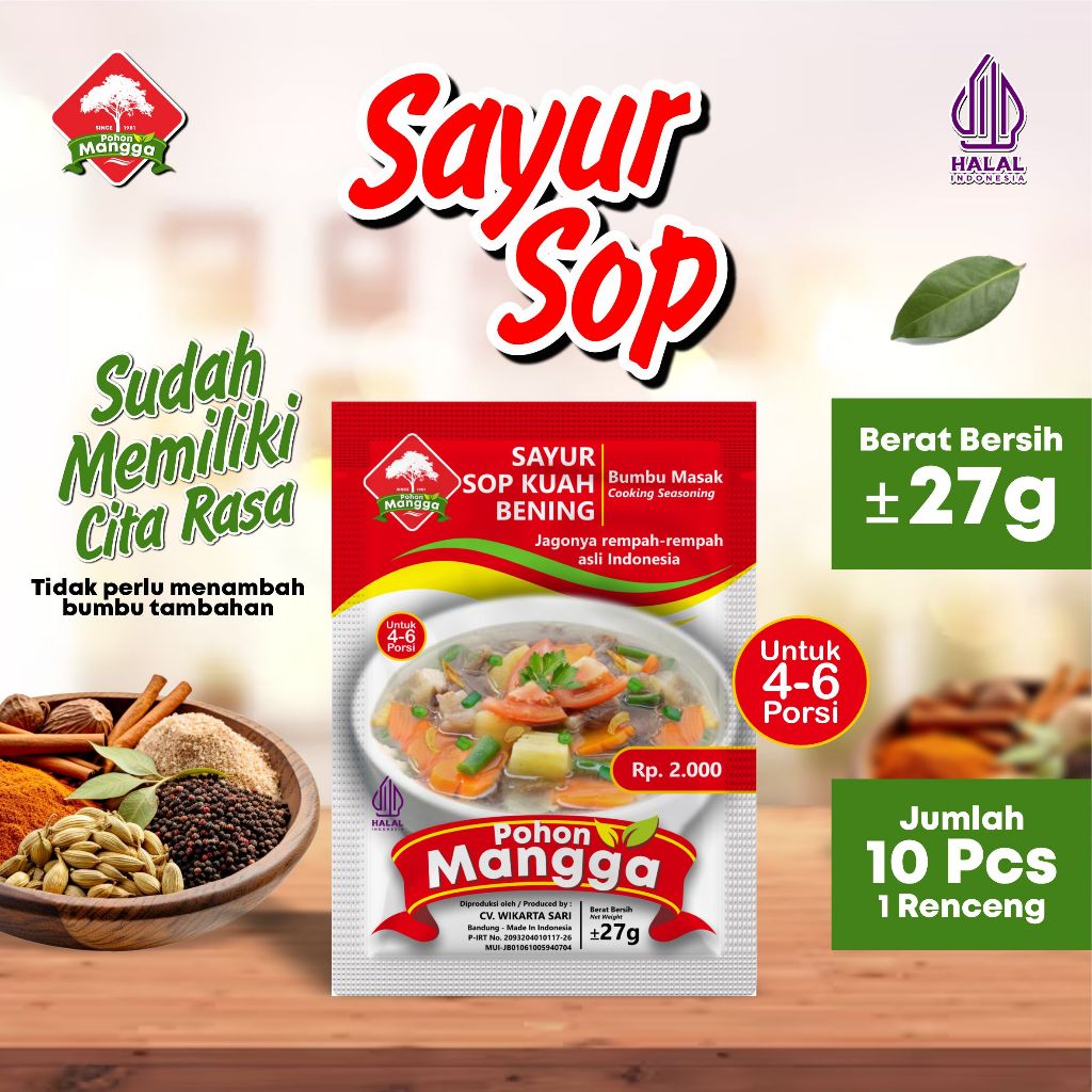 

Bumbu Sayur Sop Kuah Bening Cap Pohon Mangga