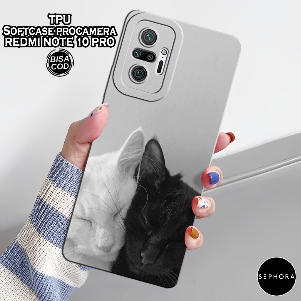 Case Xiaomi Redmi Note 10 Pro - Fashion Case Kucing - Softcase Xiaomi Redmi Note 10 Pro - Case Pro C