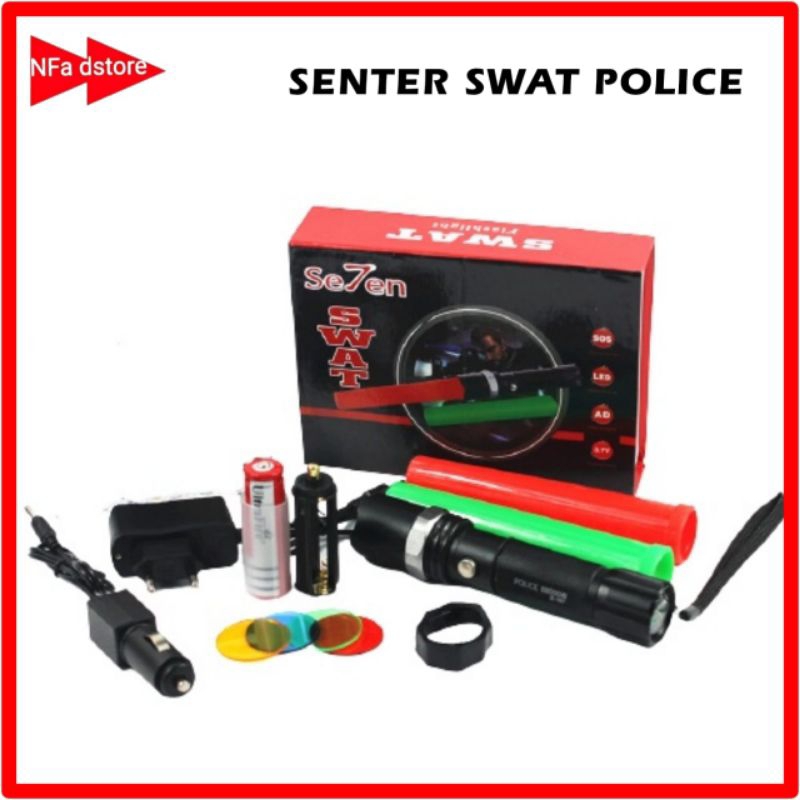 Senter SWAT POLICE Flashlight - Lampu Parkir - Lampu Emergency