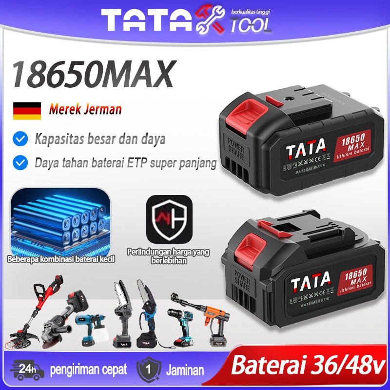 TATA [COD] Baterai lithium-ion 36V/48V kompatibel dengan antarmuka soket Makita LXT JLD Baterai 5 se