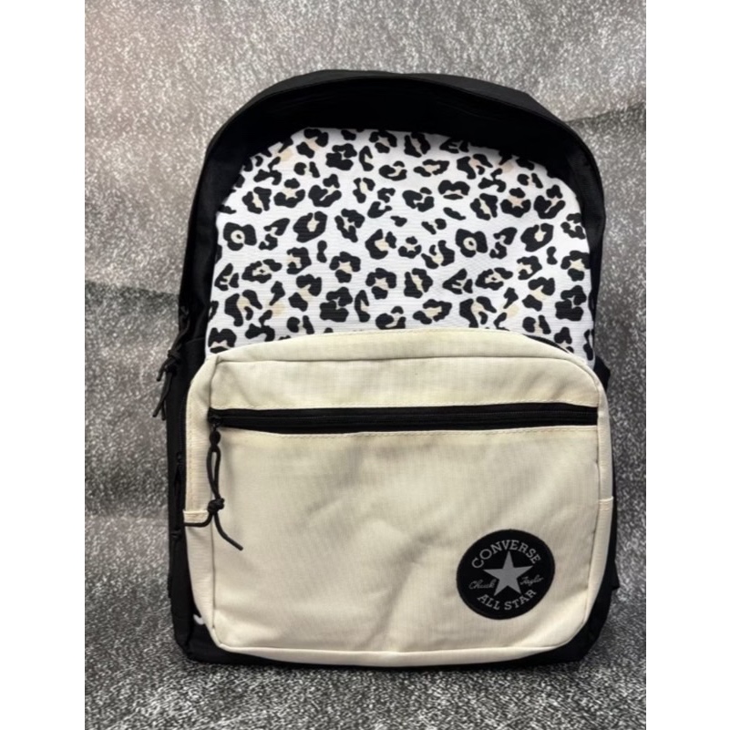 TAS RANSEL CONVERSE ALL STAR MOTIF LEOPARD ORIGINAL WHITE BLACK BACKPACK / Converse Leopard