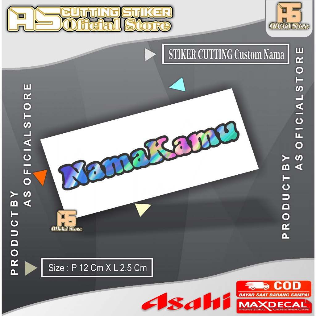 

Stiker Cutting Custom Nama Tulisan Suka Suka
