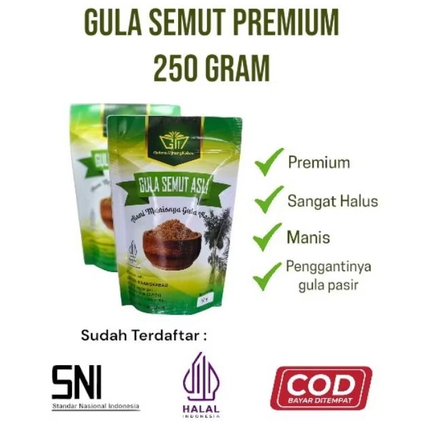 

|Free Buble Wrap + Box| Gula Semut Premium Asli 250 gram By Gelora Minangkabau