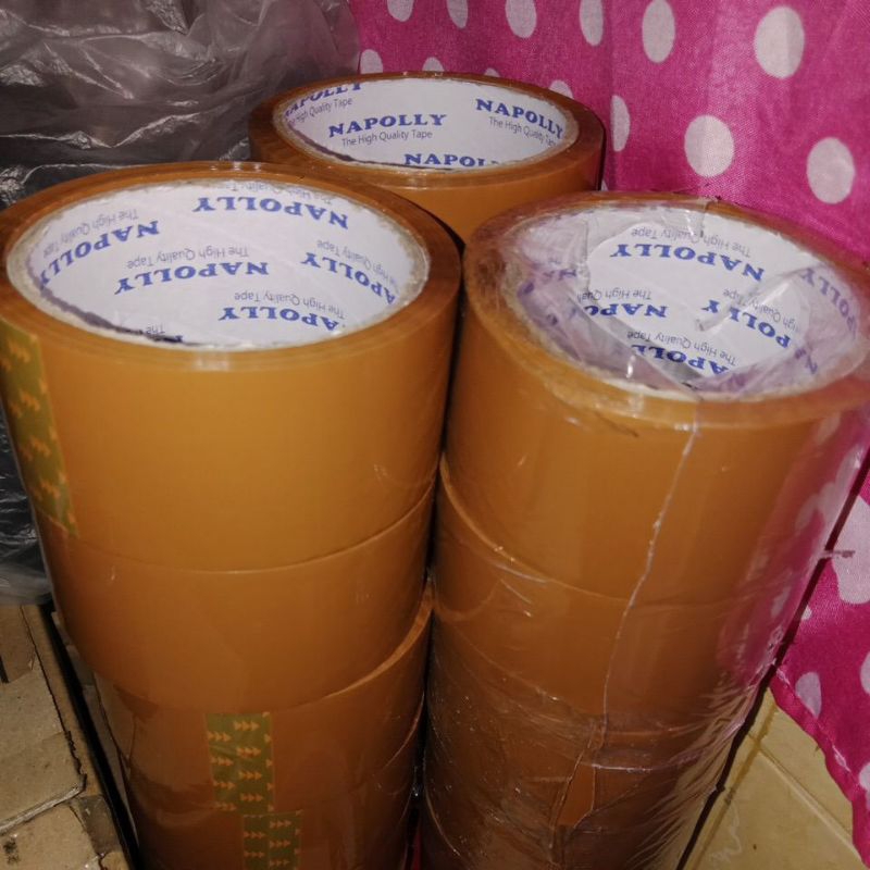 

LAKBAN COKLAT 90 YARD ISOLASI SELOTIP CLEAR TAPE 45MM DAYA LENGKET KUAT