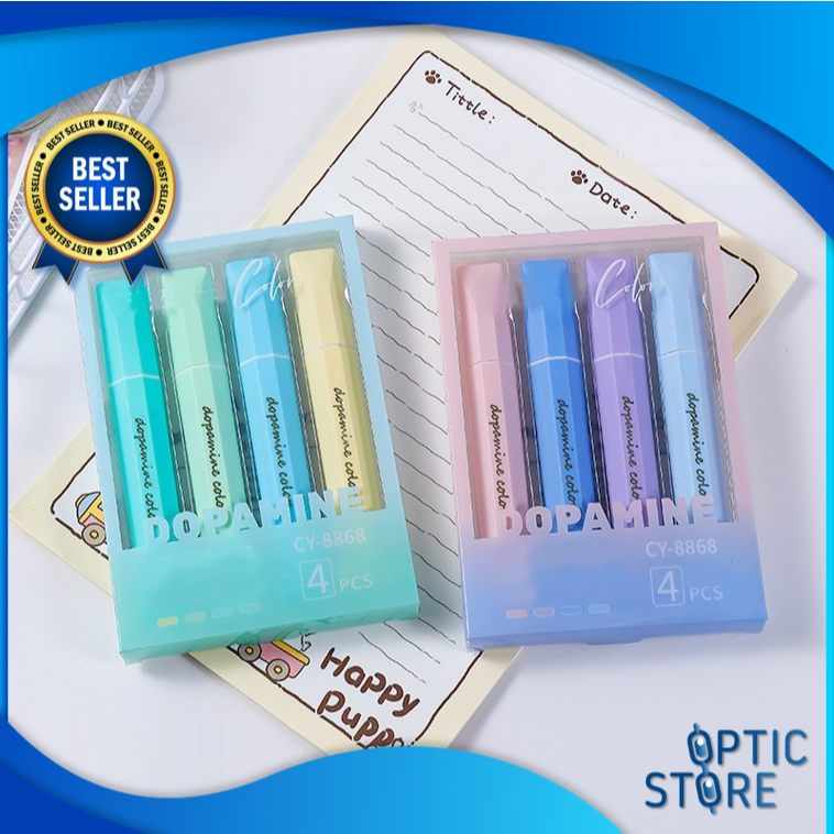 

Optic Store - S6588 Stabilo Warna Macaron Pastel / Highlighter Pen 4 in 1 / Highlighter Aesthetic / Journal Maker Pen / Set Stabilo Isi 4 PCS