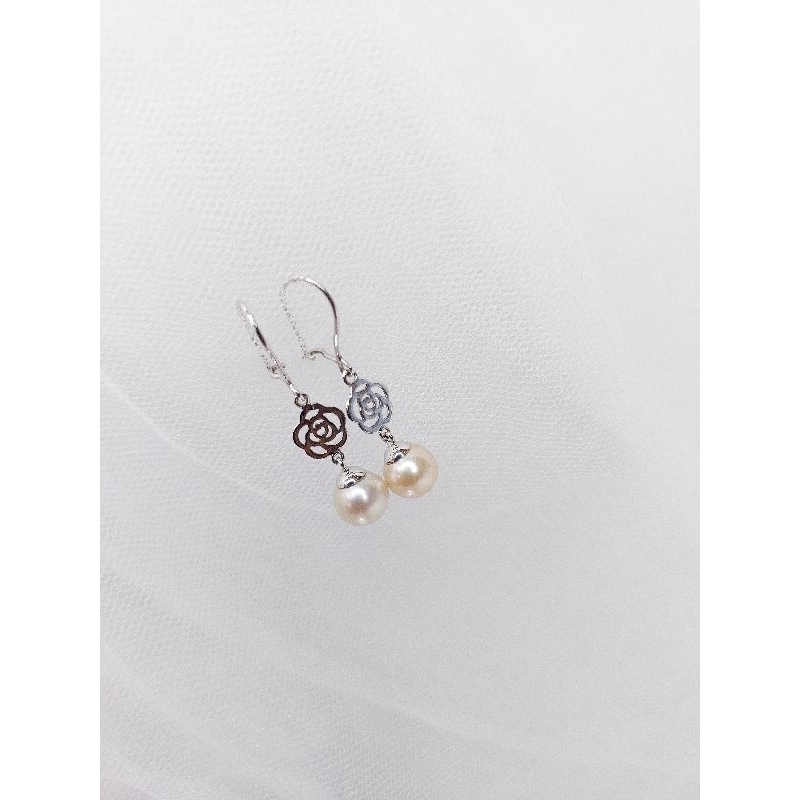 ANTING EMAS PUTIH 18K | MUTIARA AIR LAUT | LOMBOK ASLI | BERSERTIFIKAT