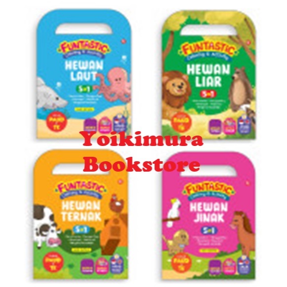 Funtastic Coloring & Activity – Hewan Laut, Hewan Jinak, Hewan Ternak & Hewan Liar