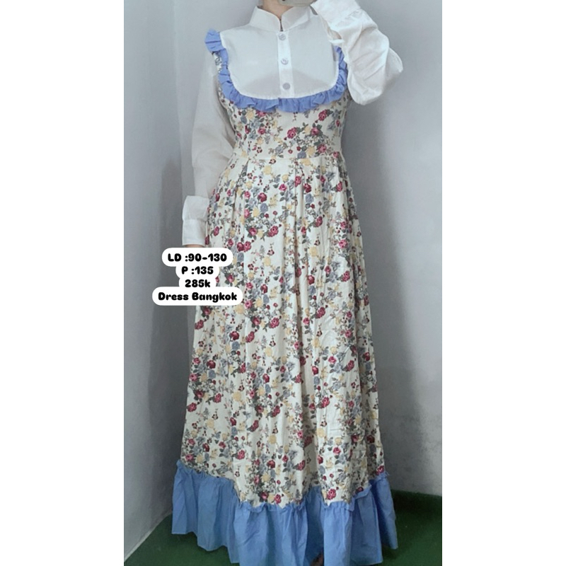 Preloved Dress Bunga Dress Floral Dress import Hijab