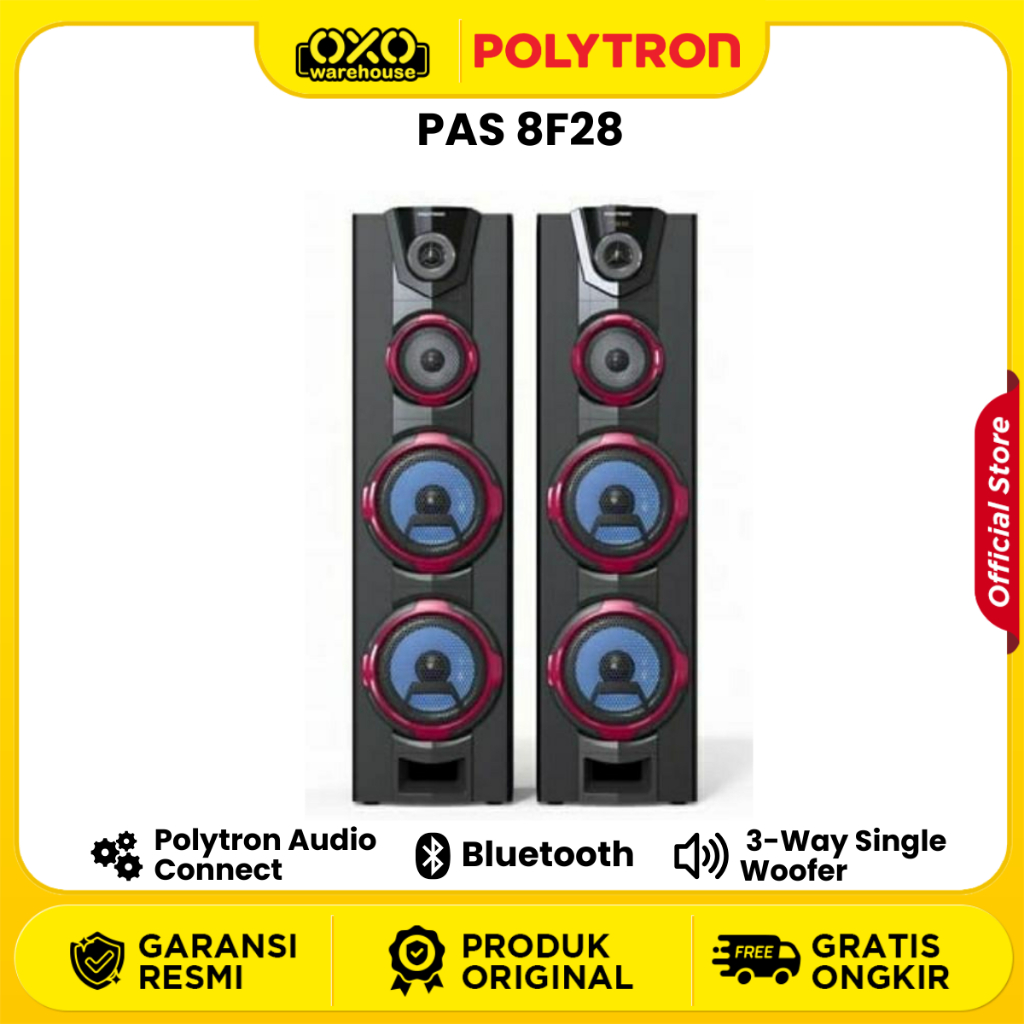 POLYTRON Speaker Aktif PAS 8F28 L Bluetooth Connection Low Watt Garansi Resmi