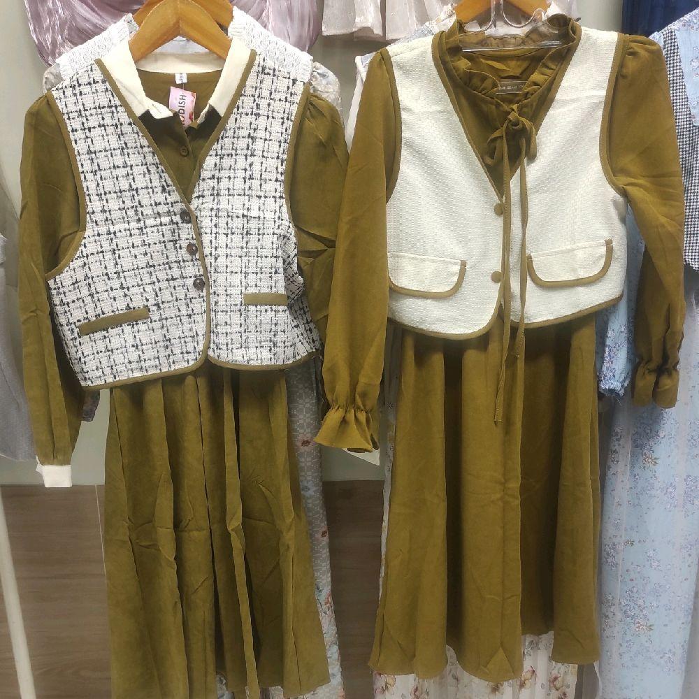 Gamis Dress Wanita Formal Set Rompi