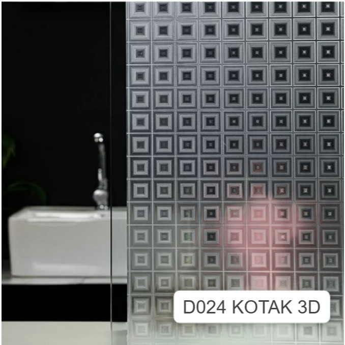 GM D024 KOTAK 3D SANBLAST STIKER KACA JENDELA 3D SANBLAST JENDELA STIKER KACA FILM STICKER SUNBLAST