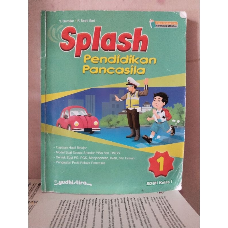 buku splash matematika, splash ppkn/pendidikan pancasila kelas 1/I sd mi yudhistira kurikulum merdek