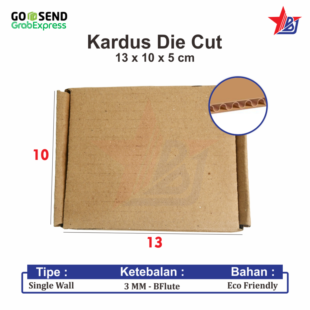 

INSTANT Kardus Die Cut 13x10x5 - Karton Box Dus Packaging Pizza Hampers Kecil Polos Murah