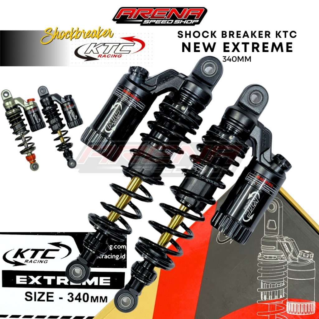 KTC New Extreme Shockbreaker 340mm - Shock Sok Tabung RX King KPH Supra Karisma 340 mm Original KTC