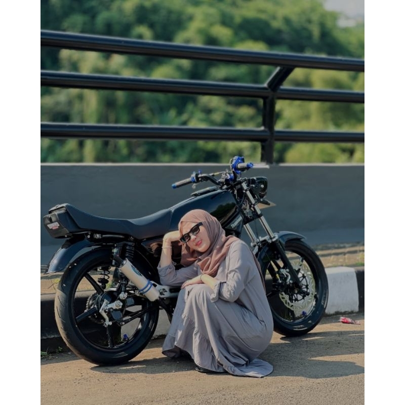 KNALPOT RACING PDK REPSOL PLAT KARAT HITAM RX-KING RX-S