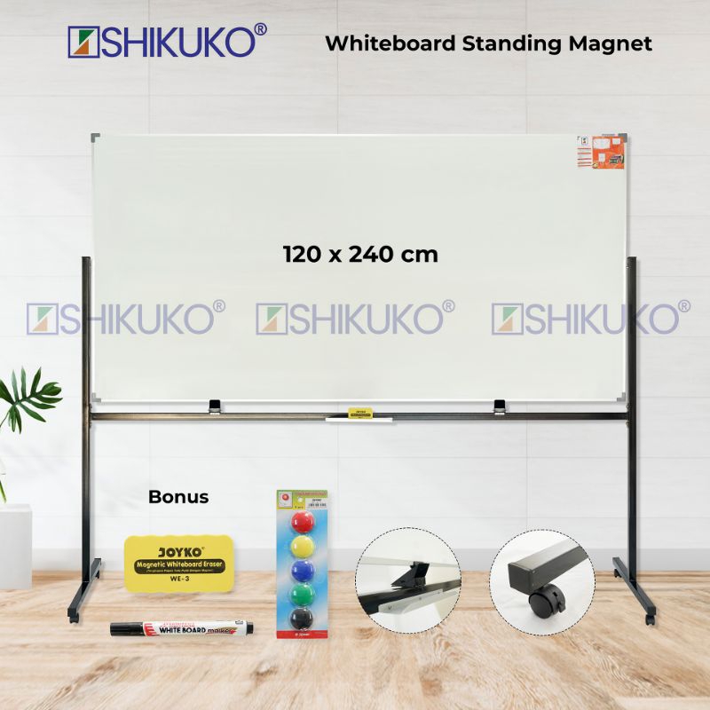 

Papan Tulis Shikuko Whiteboard Standing Whiteboard Magnet 120 x 240