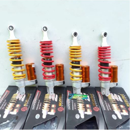 Shock Sok Skok Belakang Tabung Bawah Matic N-Max Mio Vario 325 300mm Merah Kuning Scarlet