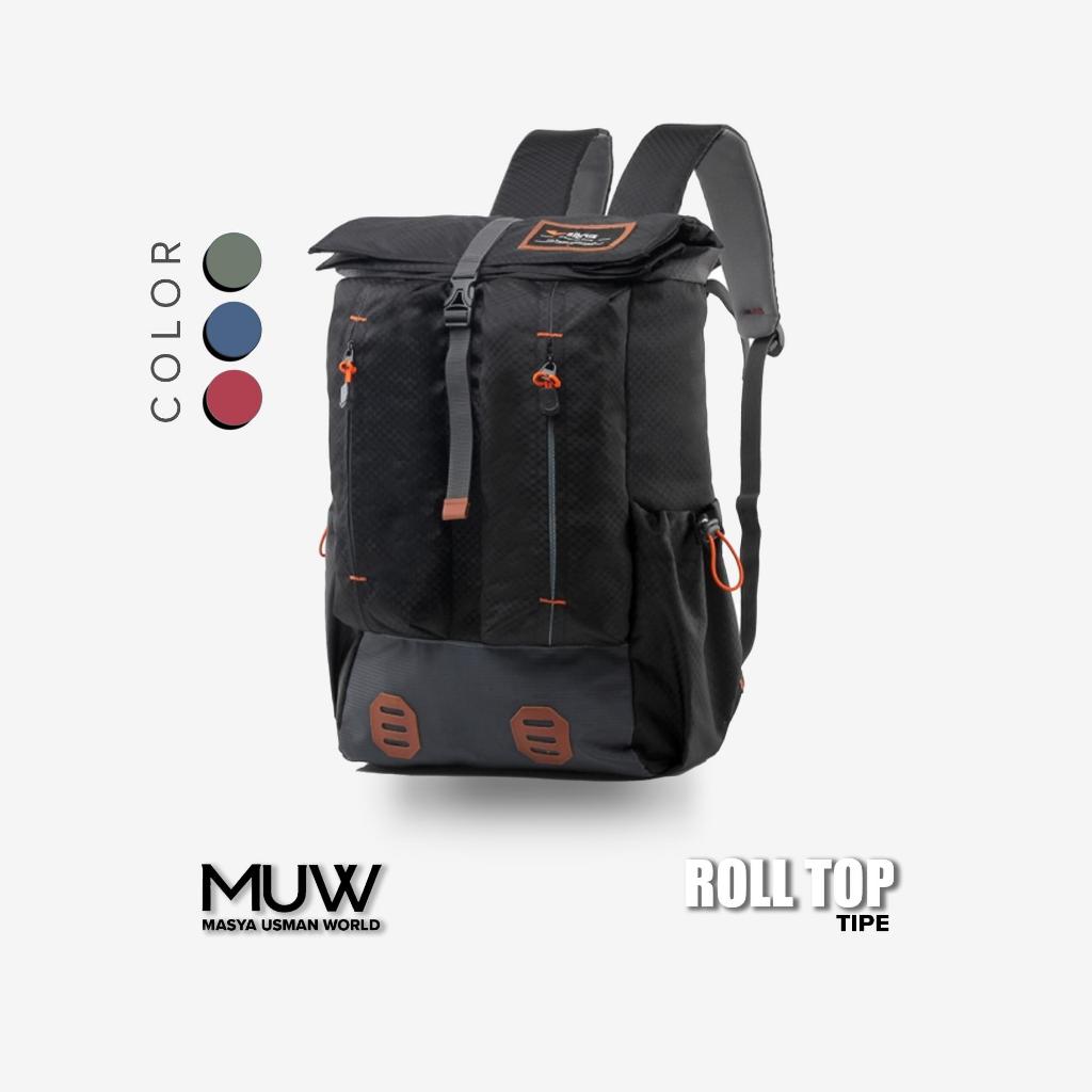 Roll Top Backpack 40L Semi Carrier Tas Ransel Gunung Pria Murah Elbrus Original