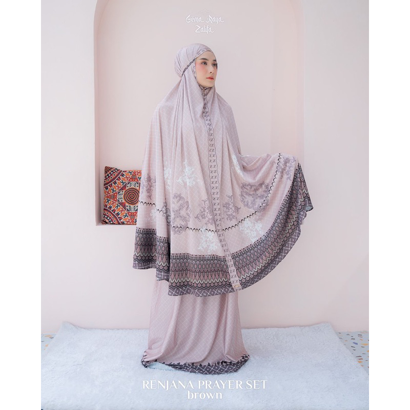 Renjana prayer set/mukena zalifa/mukena terbaru/full printing
