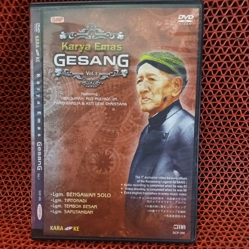 DVD KARAOKE KARYA EMAS GESANG VOL1,100% ORIGINAL