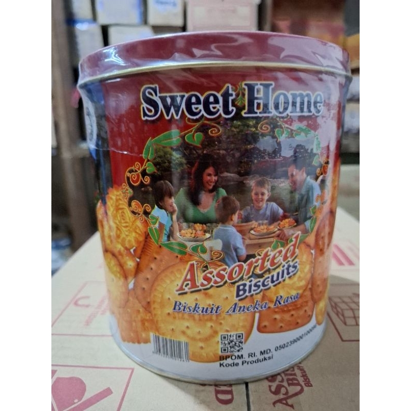 

ROTI KALENG SWEET HOME GTB BULAT/BISKUIT KALENG CAMPUR GTB
