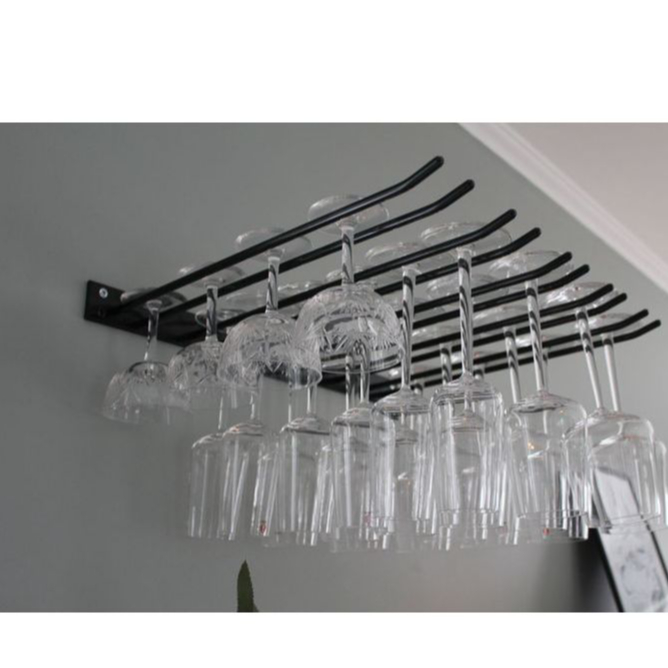 Rak gelas gantung wine holder tempel,rak gelas cafe,rak gelas dinding tempel