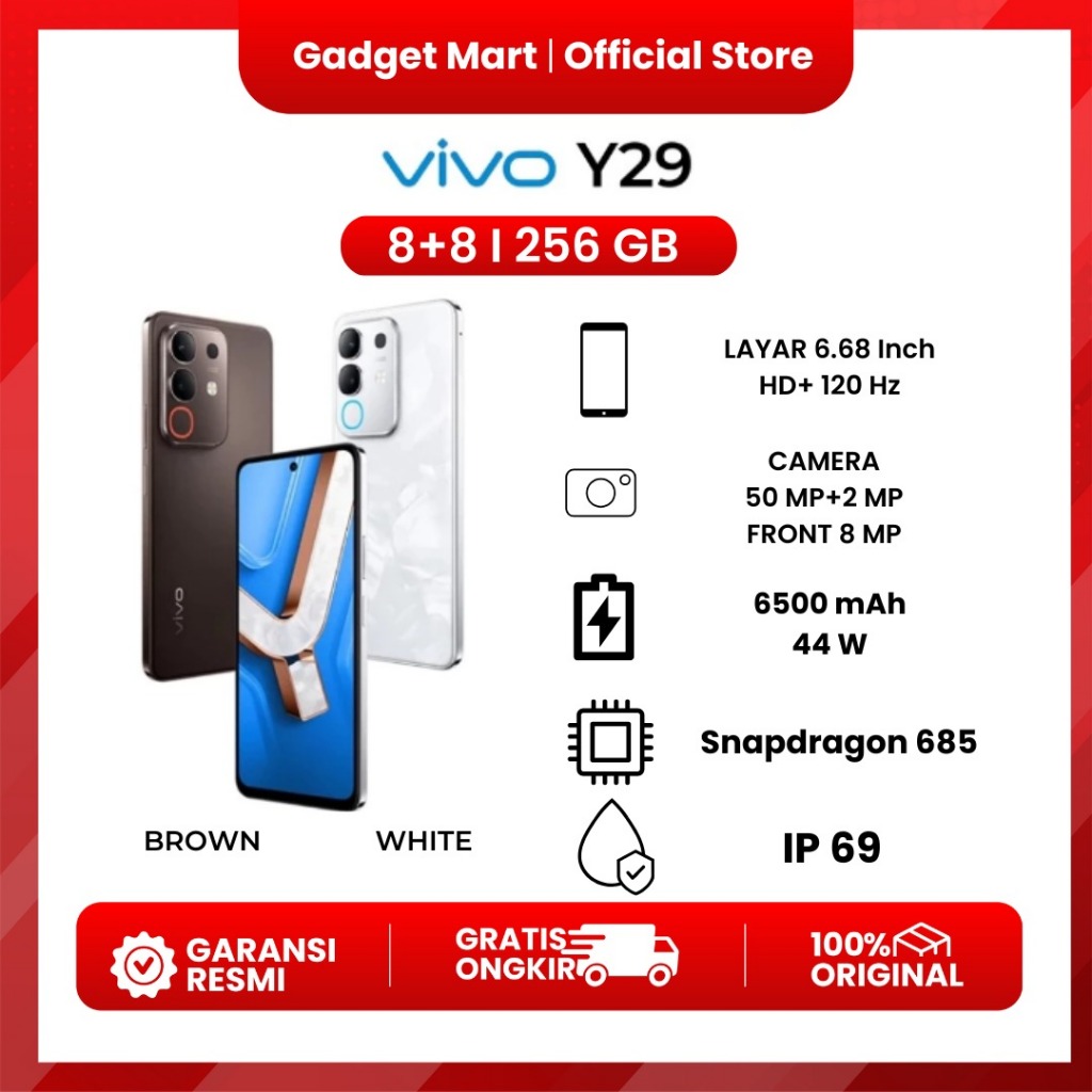Vivo Y29 8/256GB - Garansi Resmi