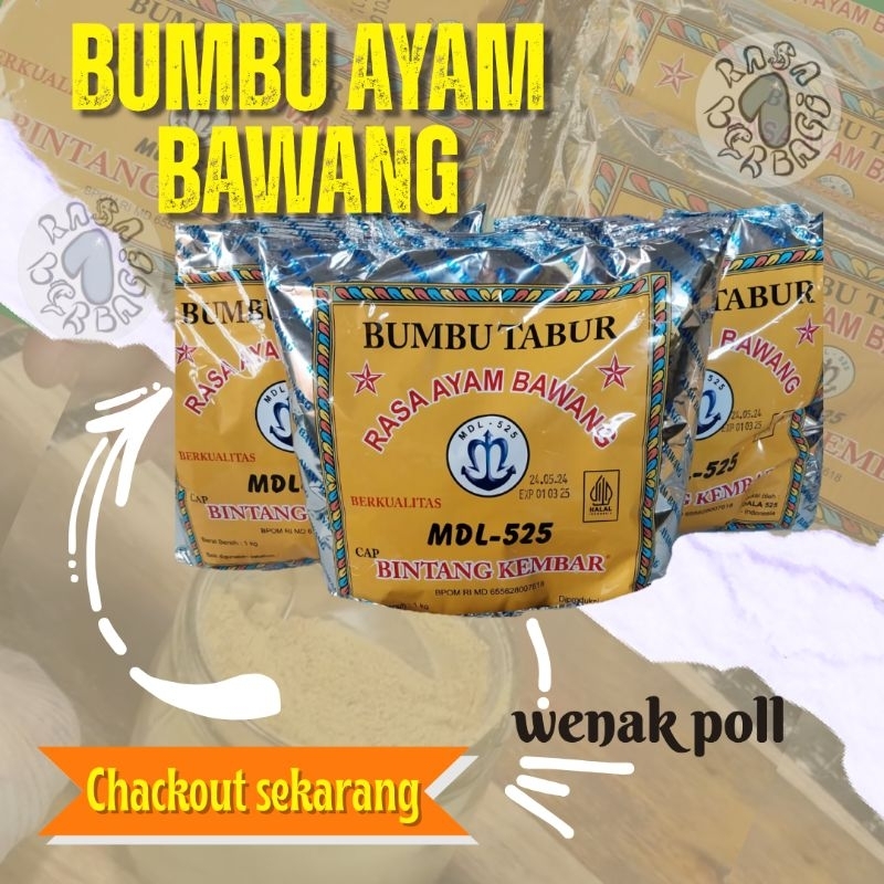 

1Kg Bumbu Multifungsi Rasa AYAM BAWANG Penambah Citarasa Kenikmatan Makanan