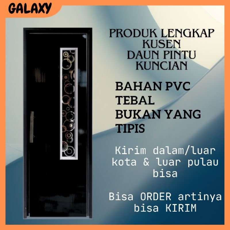 Pintu Kamar Mandi PVC Tebal Fullset Pintu Kusen Handle Engsel