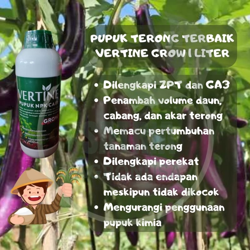 POC VERTINE GROW KHUSUS TERONG 1 LT / PENUNJANG PERTUMBUHAN TUNAS BARU TERONG