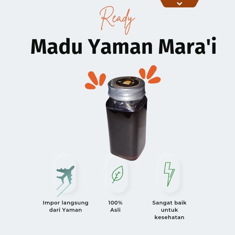

MADU YAMAN MARA'I ASLI 100 % DARI YAMAN 170 GRAM