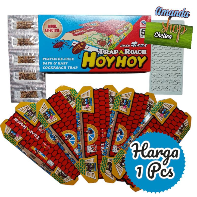 Hoy Hoy Perangkap Kecoa Original Japan | Perangkap Lem Kecoa & Cicak