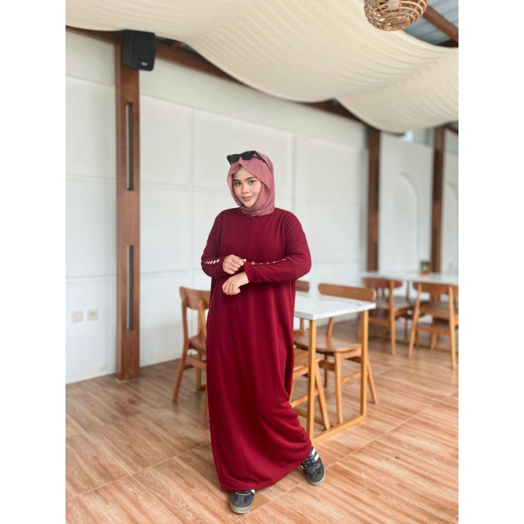 Lokal By FX - Gamis Inara Dress Inara Button Lembut Nyaman Mewah Maxi