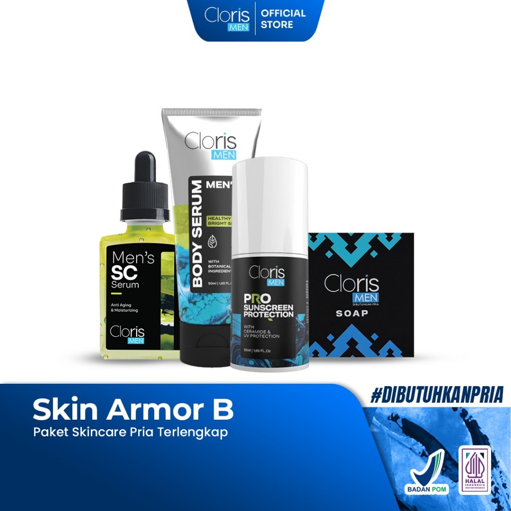 Clorismen Skin Armor B - Paket Clorismen Skincare Pria Terlengkap