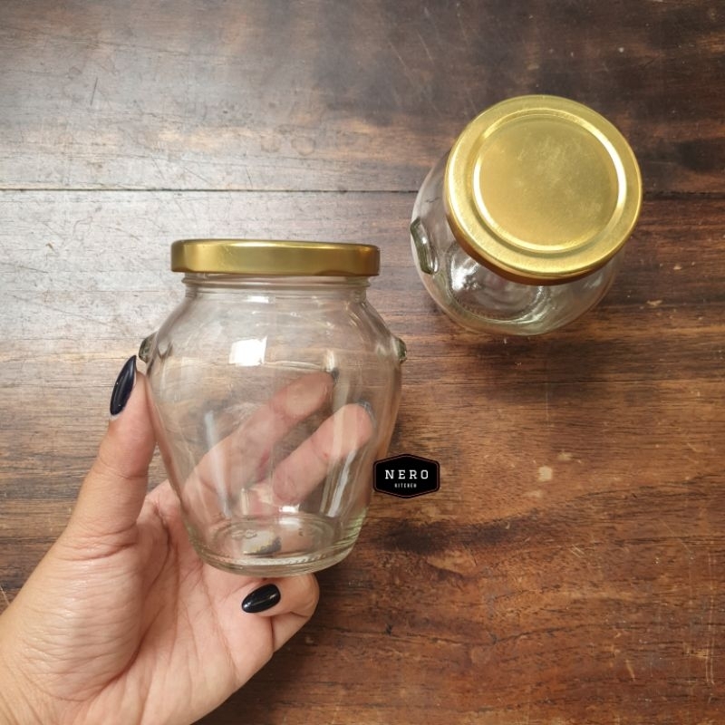 Jar Honey Pot 250ml / Jar Madu / Jar 250ml / Jar selai / toples kaca / wadah bumbu / kemasan kaca / 