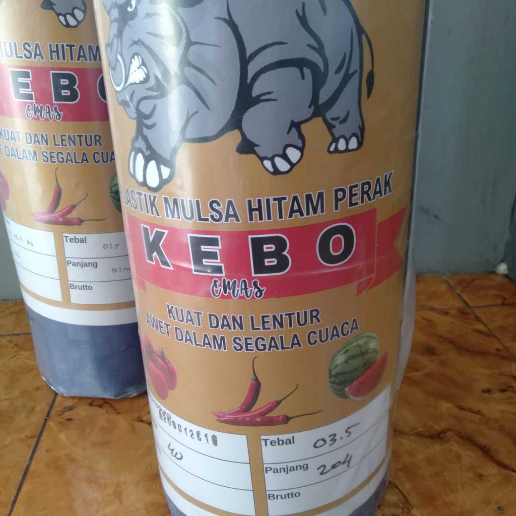 Plastik Mulsa Hitam Perak Cap Badak - 1 roll / 5 Kg