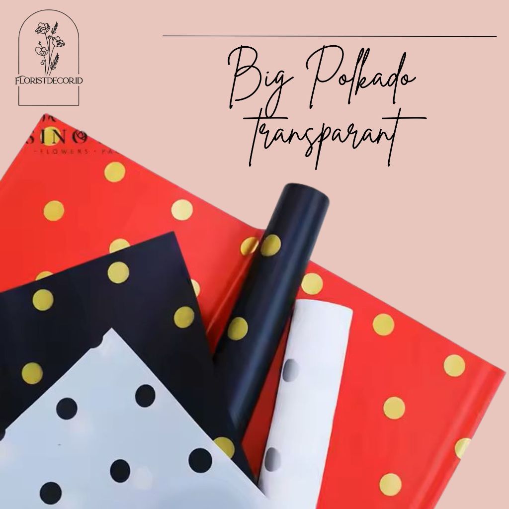 

(ECER ) TERMURAH WRAPPING PAPER POLKADOT GOLD LINE KERTAS KADO MOTIF POLKADOT KERTAS