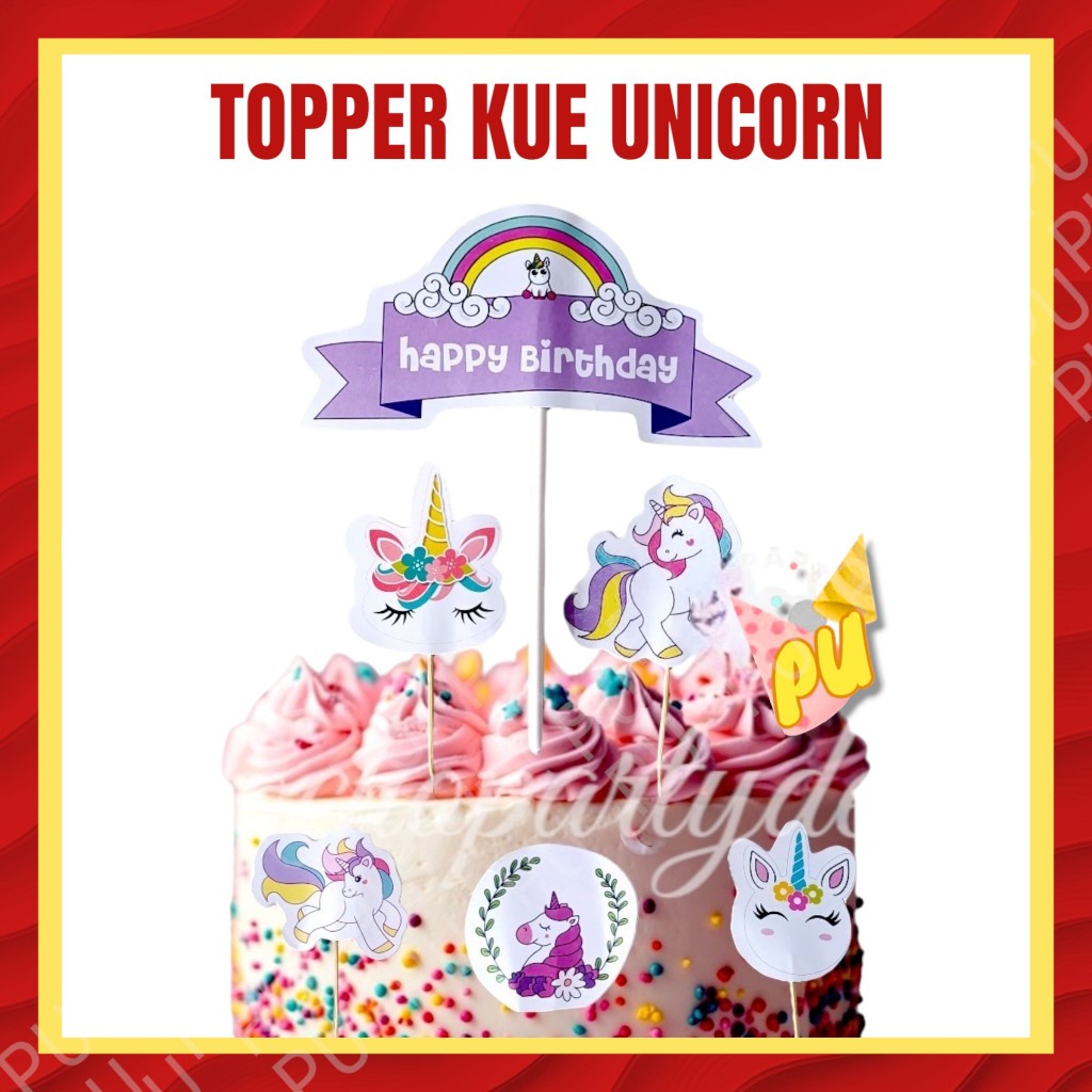 Topper UNICORN / Topper Kue UNICORN