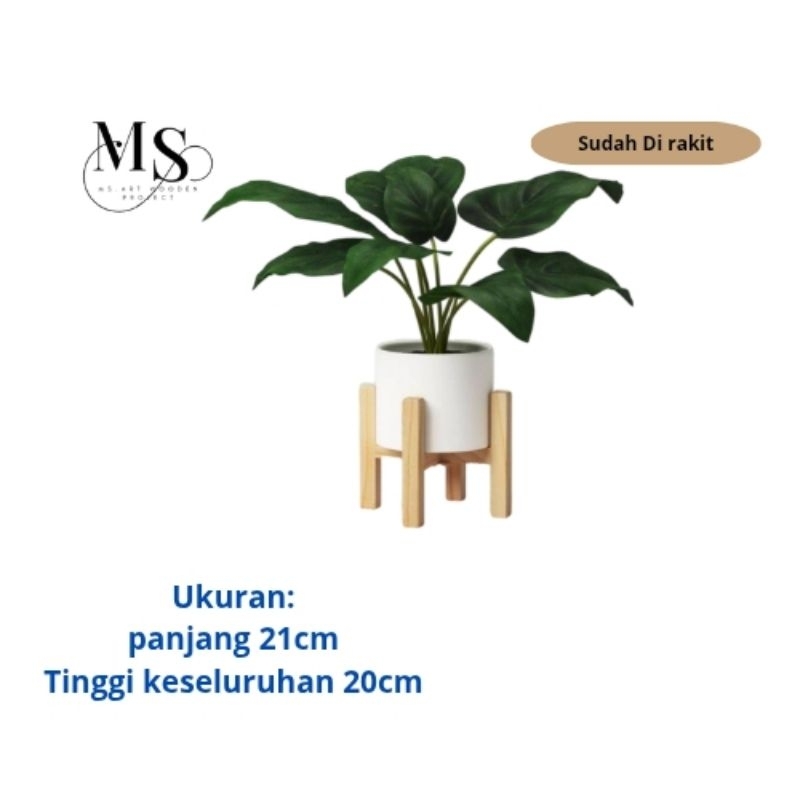 Stand Pot Kayu Serbaguna/ Pot Kayu Minimalis Jati Belanda