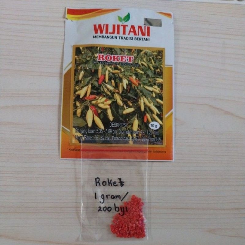 

cabe roket repacking isi 1 gram atau 200 biji