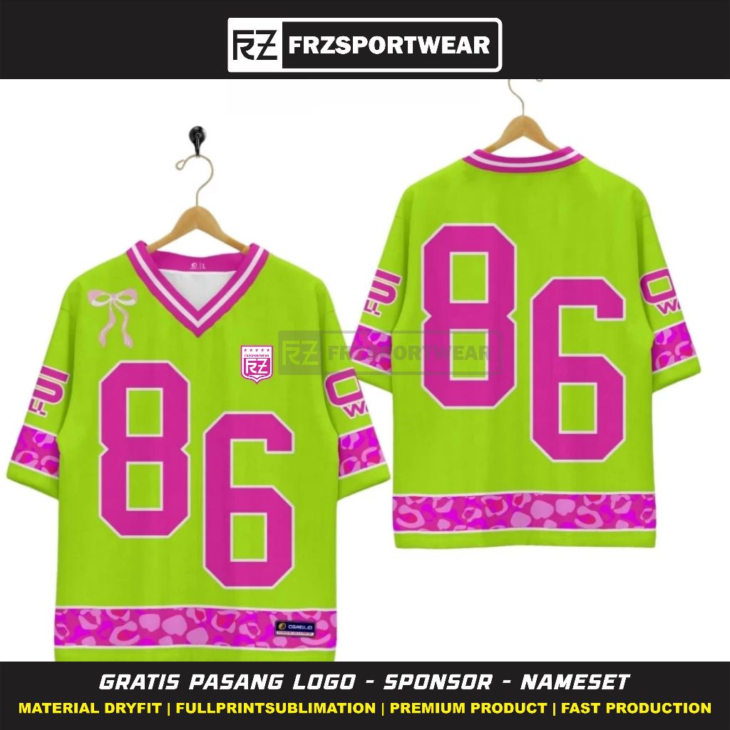 JERSEY RUGBY HOCKEY RIBBON YELLOW TOSCA GRATIS NAMA DAN NOMOR PUNGGUNG FULL PRINTING / JERSEY HOCKEY