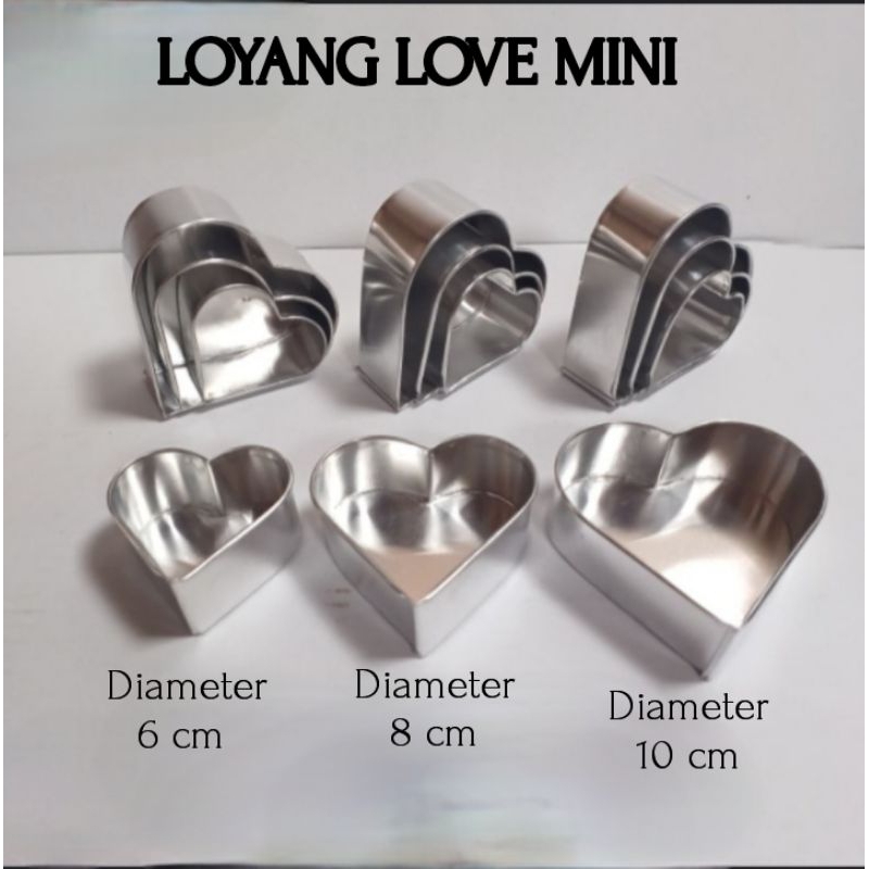 Loyang love mini set isi 3/ loyang bento love mini
