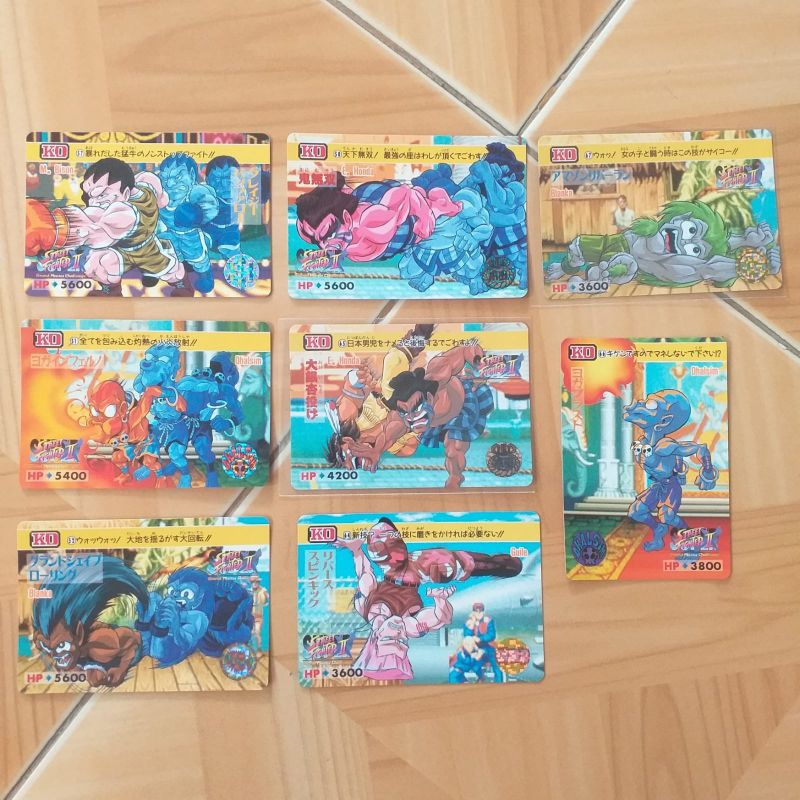 kartu street fighter super bandai vintage 1993 original japan