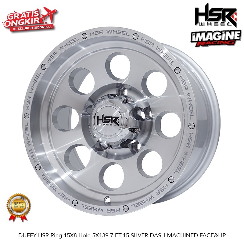 VELG CELONG HSR DUFFY RING 15 LEBAR 8 PCD 5X139,7 UNTUK TAFT JIMNY FEROZA ESCUDO