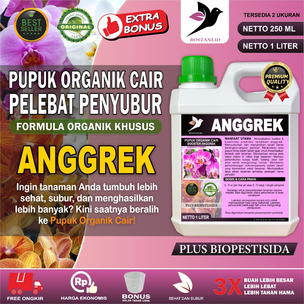 Shopritz Pupuk Organik Cair Bunga Anggrek / Booster Anggrek / Pupuk Anggrek Cair Pelebat Bunga /