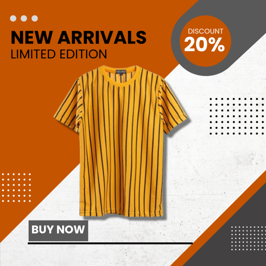 KAOS PRIA STRIP GARIS T-SHIRT VERTIKAL STRIPED