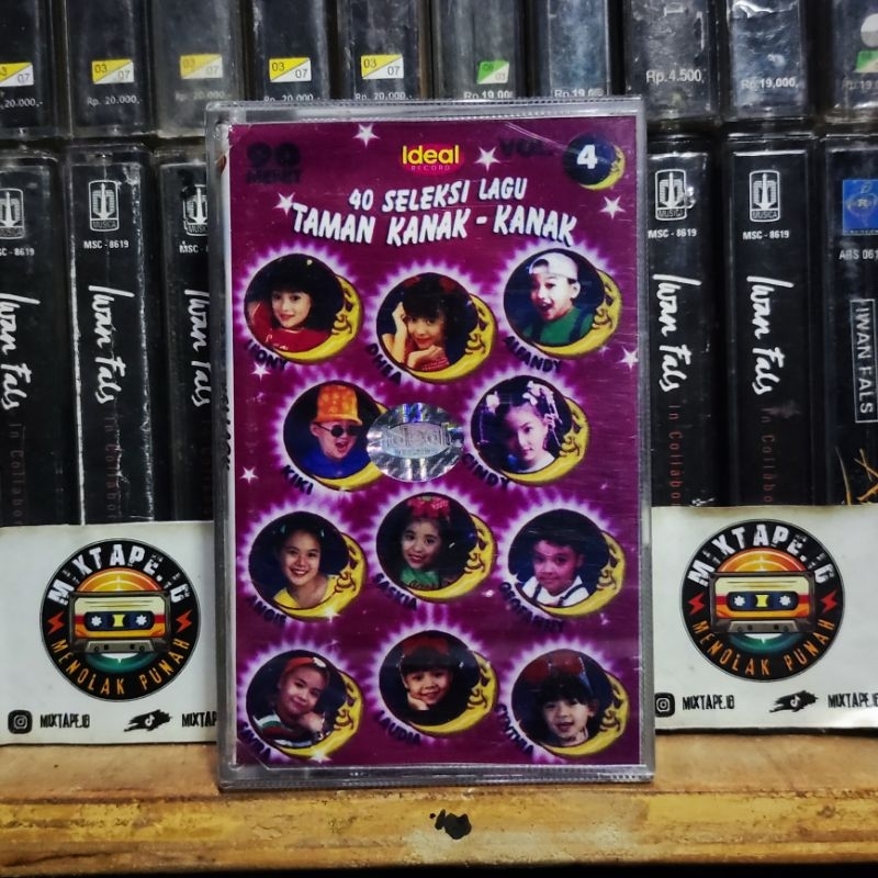 Kaset Pita - 40 Seleksi Lagu Taman Kanak Kanak - Radio Tape - Kaset - Radio - Pemutar Kaset - Retro 