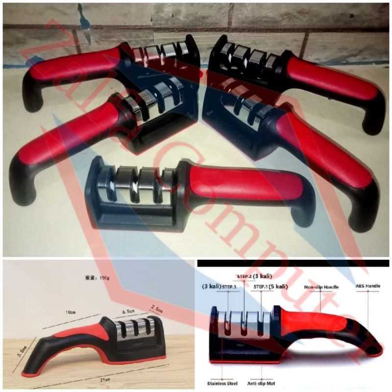 Asahan Pisau & Gunting 3 Step || Alat Asahan || Asahan pisau Stainless original || Asahan Pisau Otom