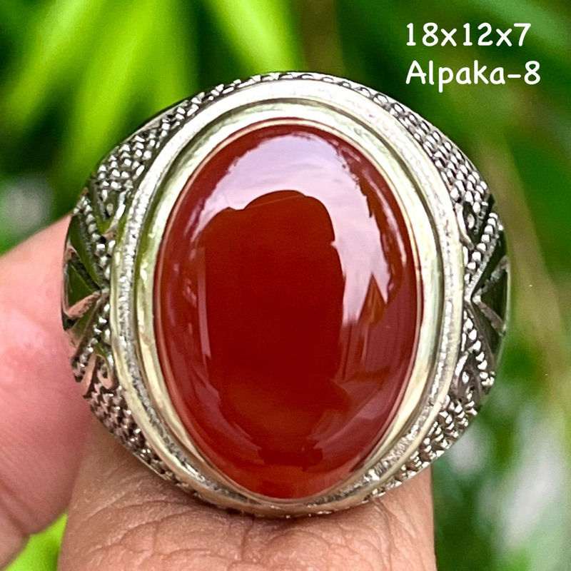 Cincin Batu Akik Natural Yaman Hati Ayam (Asli Alam)